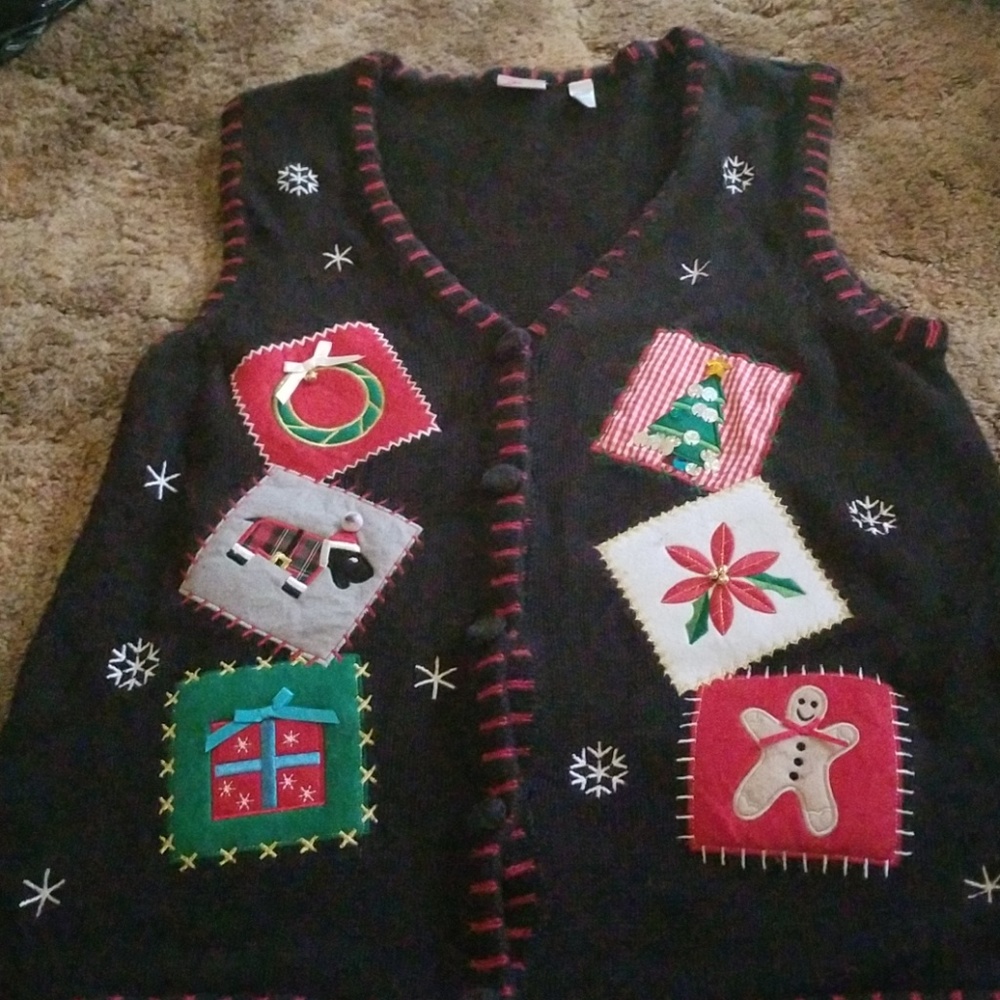Sleeveless christmas sweater